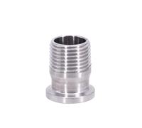 Acoplador sanitario de acero inoxidable SUS 304, 1/2 ", 3/4", BSPT macho x 0,5 ", 0,75", Tri abrazadera, K25.4mm, K34mm, montaje for cerveza casera(K34MM(0.75 INCH TC)_1/4")