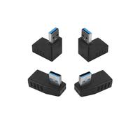 Acopladores Adaptadores USB 3.0 de 4 Piezas Conector Macho a Hembra 90 Grados- Incluido Adaptador áNgulo Izquierdo, Derecho, Arriba y Abajo