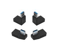 Acopladores Adaptadores USB 3.0 de 4 Piezas Conector USB Macho a Hembra de 90 Grados- Incluido Adaptador de áNgulo Izquierdo, Derecho, Arriba y Abajo