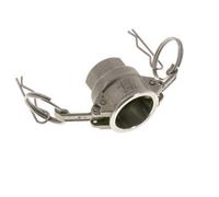 Acoplamiento de acero inoxidable Camlock DN 20 (3/4'') Rosca NPT hembra de 3/4'' Tipo D MIL-C-27487