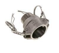 Acoplamiento de acero inoxidable Camlock DN 25 (1'') Rosca NPT macho de 1'' Tipo B MIL-C-27487