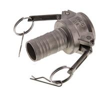 Acoplamiento de acero inoxidable Camlock DN 32 (1 1/4'') Pilar de manguera (32 mm) Tipo C MIL-C-27487