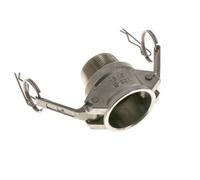 Acoplamiento de acero inoxidable Camlock DN 32 (1 1/4'') Rosca NPT macho de 1 1/4'' Tipo B MIL-C-27487
