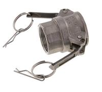 Acoplamiento de acero inoxidable Camlock DN 32 (1 1/4'') Rp 1 1/4'' Rosca Hembra Tipo D MIL-C-27487