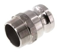 Acoplamiento de acero inoxidable Camlock DN 50 (2'') R 2'' rosca macho tipo F MIL-C-27487