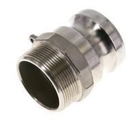 Acoplamiento de acero inoxidable Camlock DN 50 (2'') Rosca NPT macho de 2'' Tipo F MIL-C-27487