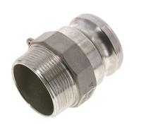 Acoplamiento de acero inoxidable Camlock DN 60 (2 1/2'') Rosca NPT macho de 2 1/2'' Tipo F MIL-C-27487