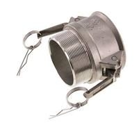 Acoplamiento de acero inoxidable Camlock DN 75 (3'') R 3'' rosca macho tipo B MIL-C-27487