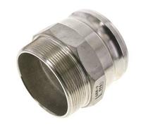 Acoplamiento de acero inoxidable Camlock DN 90 (4'') Rosca NPT macho de 4'' Tipo F MIL-C-27487