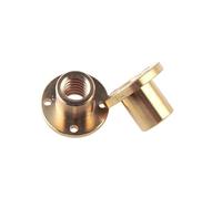 Acoplamiento de brida， 2 piezas T8 Tornillo Tuerca de latón Tuerca de brida Tuerca de plomo 4-Start T8xPara soportar toda la tuerca de cobre Tornillo guía del motor paso a paso Tornillo de plomo(Pitch