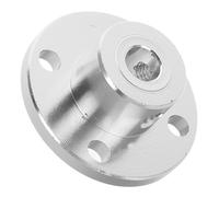 Acoplamiento de Brida de Aluminio para Eje 6mm, Conexión Rígida | Fijación Segura Tornillo, Transmisión Precisa, para Motor Rc y Montajes Mecánicos en Plata