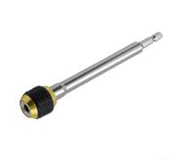 Acoplamiento de broca, 1 unidad de 150 mm, extensor de vástago hexagonal, mecanismo de liberación rápida, construcción estable de acero al carbono para tareas de perforación eficientes