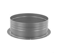Acoplamiento de conducto HVAC de 160 mm, junta de metal, brida de placa de pared para flujo de aire de campana extractora, incluye válvula de retención unidireccional (160 mm)