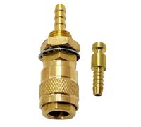 Acoplamiento de conexión rápida de latón, juego de conectores de tubo de 8 mm, con cabeza de pagoda de zócalo, para equipos de soldadura de agua de gas, procesamiento de metales (amarillo)