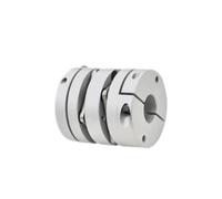 Acoplamiento de diafragma doble, acoplador de eje de motor de diafragma de acoplamiento de codificador de aleación de aluminio WQ-39x49 for CNC(WQ-39x49-8X14)