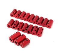 Acoplamiento de eje articulado, Conector del acoplador motor de aleación aluminio con llave hexagonal y tamaños múltiples tornillos(3.17MM-5MM)