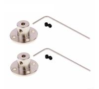 Acoplamiento de eje de 2 orificios brida de acero endurecido para servomotor paso a paso máquina CNC impresora 3D robot tecnología de accionamiento de varios diámetros internos (4 mm)