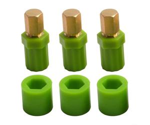 Acoplamiento de eje de cizalla de latón para rodillo de pasta KP Serie KPSA KPRA KPEX KPXX pieza de repuesto kit de reparación rápida verde 3 unidades 10,8 x 7,11 x 1,5 cm
