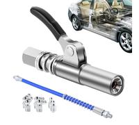 Acoplamiento de engrase - de acero de cierre rápido - Conector de lubricación con manguera de 30 cm | para excavadoras, camiones, tractores, ATV, excavadoras, cargadoras compactas, máquinas y equipos