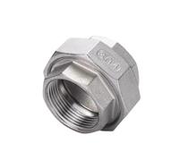 Acoplamiento de junta viva de unión de acero inoxidable 304, 1/4 ", 3/8", 1/2 ", 3/4", 1 ", 1-1/4", 1-1/2 ", BSP, rosca macho hembra, accesorio de tubería fundida, 1 Uds.