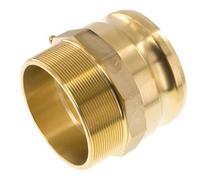 Acoplamiento de latón Camlock DN 90 (4'') R 4'' rosca macho tipo F MIL-C-27487