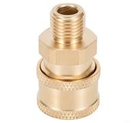 Acoplamiento de lavadora a presión de desconexión rápida 1/4 macho a macho adaptador de cobre para juntas de jardín y líneas de manguera, conector de repuesto de liberación rápida con resistencia (A)