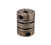Acoplamiento de membrana Junta de doble diafragma de aleación de aluminio D34L45 Conector elástico D34mm L45mm Tornillo de bolas Servomotor paso a paso Encoder(12.7x12.7)