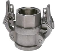 Acoplamiento de seguridad Camlock DN 32 (1 1/4'') de acero inoxidable Rp 1 1/4'' rosca hembra tipo D MIL-C-27487