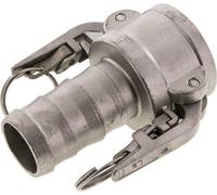 Acoplamiento de seguridad Camlock DN 40 (1 1/2'') de acero inoxidable Pilar de manguera (38 mm) Tipo C MIL-C-27487