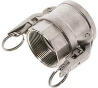 Acoplamiento de seguridad Camlock DN 50 (2'') de acero inoxidable Rp 2'' rosca hembra tipo D MIL-C-27487