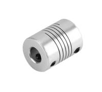 Acoplamiento de sujeción rígido de aluminio 1 Uds D18L25 aleación de aluminio acoplamiento elástico tornillo bobinado codificador Motor agujero interior 3mm 4mm 5mm 6mm 7mm 8mm 10mm 6,35mm(6x10)