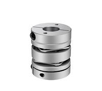 Acoplamiento de sujeción rígido de aluminio 1 Uds. D39L49 aleación de aluminio acoplamiento diafragma doble conector elástico tornillo bola servomotor paso codificador ordenador(12X19)