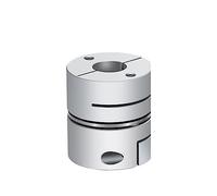 Acoplamiento de sujeción rígido de aluminio 1 Uds D50L57 aleación de aluminio acoplamiento diafragma único conector elástico tornillo bola Motor paso a codificador ordenador(16X19)