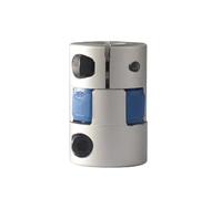 Acoplamiento de sujeción rígido de aluminio Acoplador deslizante for impresora 3D, máquina de grabado láser D20 L30, tipo sujeción, flor ciruelo en forma estrella azul(3mm to 3.17mm)