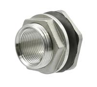 Acoplamiento de tubería de acero inoxidable con rosca hembra de 1/2" 3/4" 1" 1-1/4" 1-1/2" 2" for orificio de drenaje de tanque de agua(DN20)