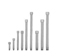 Acoplamiento de tubería de alta presión de acero inoxidable 304, 1/8", 1/4", 3/8", BSP hembra, macho, 35, 50, 75, 100-300 mm, for molde, agua y gas.(3l8 BSP -35)