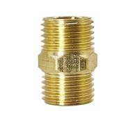 Acoplamiento de tubería roscada hexagonal de alta confiabilidad for sistemas de riego - Adaptador de latón metálico, 1 pieza(3/8in)