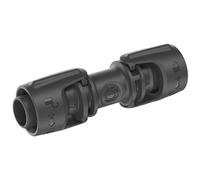 Acoplamiento de tuberías 13 mm negro, instalación sencilla, para riego por goteo, 1 unidad