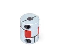 Acoplamiento del eje de la mandíbula abrazadera, 2 piezas D20 L25 Conector flexible Acoplador motor goma Orificio 5 mm 6 8 10 Junta acoplamiento impresora 3D aluminio(4x6mm)