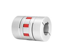 Acoplamiento del eje de la mandíbula abrazadera, 3 mandíbulas D25 L30 Acoplador Aluminio Ciruela flexible Conector motor CNC Junta(8mm to 14mm)