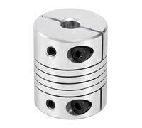 Acoplamiento Flexible de Eje de 6.35mm a 12mm, Acoplador 25mm Diámetro 30mm Longitud, Motor de Junta de Aleación de Aluminio Conector para Impresora 3D, Máquina CNC