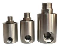 Acoplamiento Giratorio Agua Aire Aceite, 1/4 y 3/8 en junta rotatoria hidráulica de HP los SS for el universal alta velocidad que se lava del coche 360 grados(1/4")