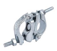 Acoplamiento giratorio para andamios, abrazadera para andamios, 48 x 48 mm, acoplamientos giratorios 360°, acoplamientos giratorios, acoplamiento doble, abrazadera doble para fijación de andamios,