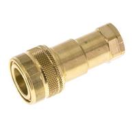 Acoplamiento hidráulico de latón DN 6,3 con rosca NPT hembra de 1/4 de pulgada ISO 7241-1 B D 14,2mm