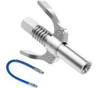Acoplamiento para pistola engrasadora, adaptador para pistola engrasadora, bomba de engrase, acoplador de boquilla para pistola engrasadora G para todas las pistolas engrasadoras con manguera de 30cm