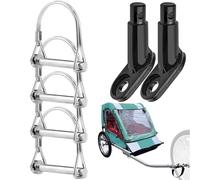 Acoplamiento para remolque de bicicleta: gancho de liberación rápida resistente y amortiguador para remolques | enganche de remolque seguro y duradero para pasear al perro, ciclismo, senderismo y