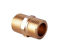 Acoplamiento rápido con casquillo hexagonal reductor, adaptador BSP, conector de boquilla hexagonal for tubería de latón, 1 pieza(Male to Male,A 1/8 BSP_B 3/8 BSP)