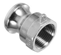 Acoplamiento Rápido Macho Tipo a Dn20 3/4 de Acero Inoxidable | Conexión de Leva Rosca, Acabado Plata, para Líneas de Gasolina y Enfriadores de Aceite