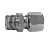 Acoplamiento recto atornillado, R 1 A, diámetro exterior del tubo: 28 mm, PN bar 160, SW1 41, SW2 41, acero galvanizado.