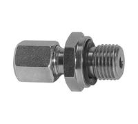 Acoplamiento recto, G 1 A, diámetro exterior del tubo: 28 mm, PN máx. 160 bar, SW1 41, SW2 41, acero galvanizado, sellado suave.
